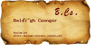 Belágh Csongor névjegykártya